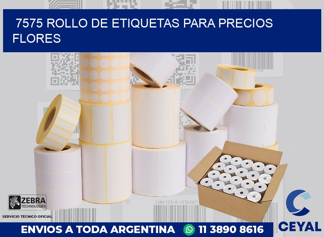 7575 ROLLO DE ETIQUETAS PARA PRECIOS FLORES