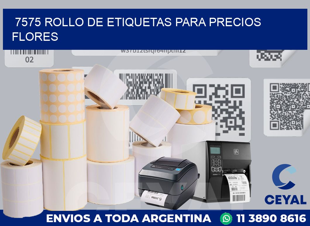 7575 ROLLO DE ETIQUETAS PARA PRECIOS FLORES