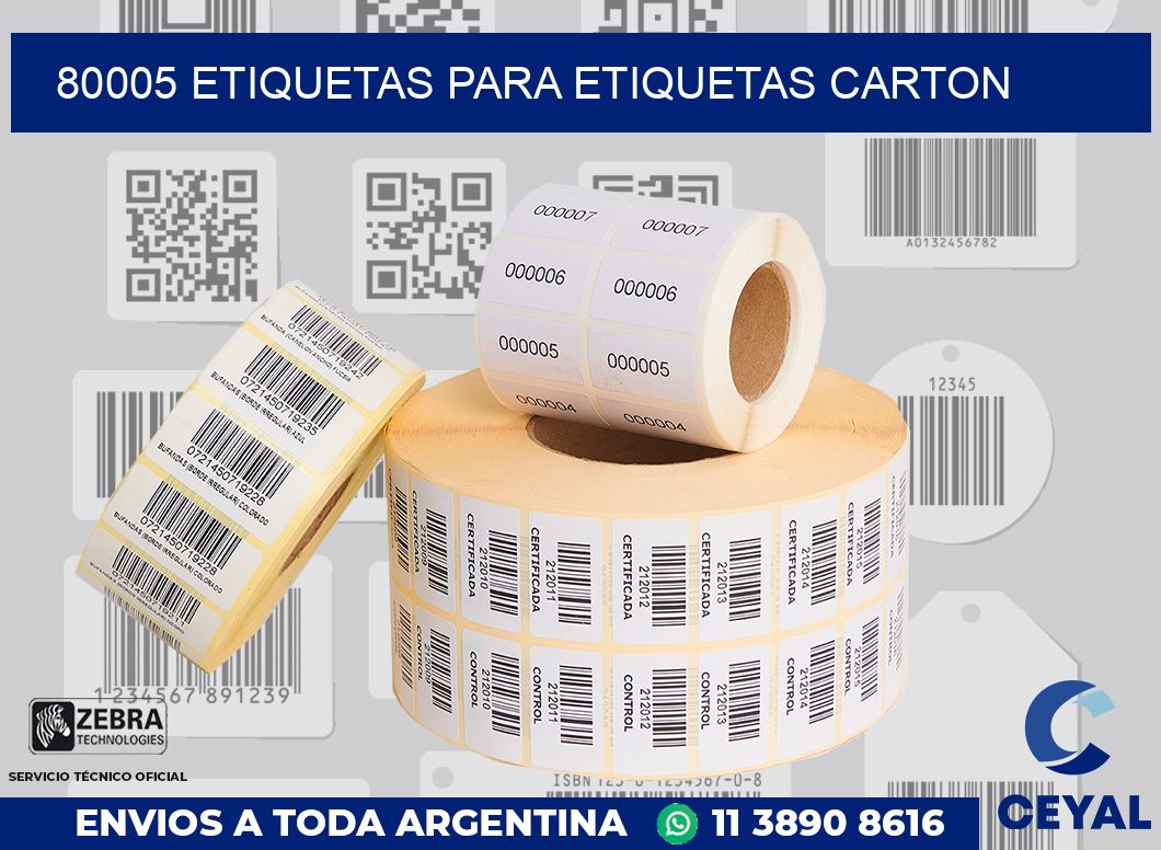 80005 ETIQUETAS PARA ETIQUETAS CARTON