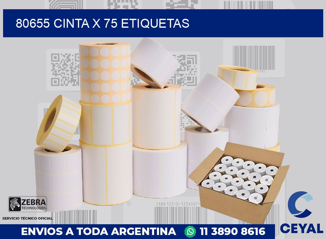 80655 cinta x 75 etiquetas