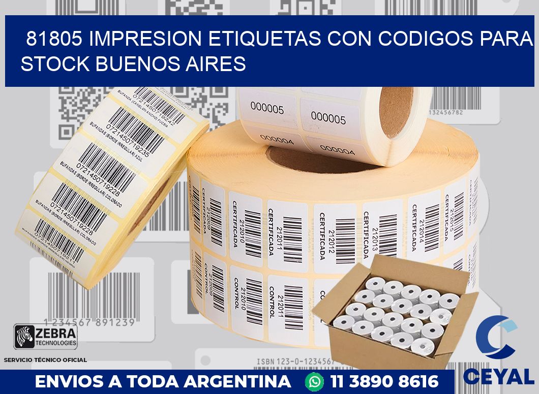 81805 IMPRESION ETIQUETAS CON CODIGOS PARA STOCK BUENOS AIRES