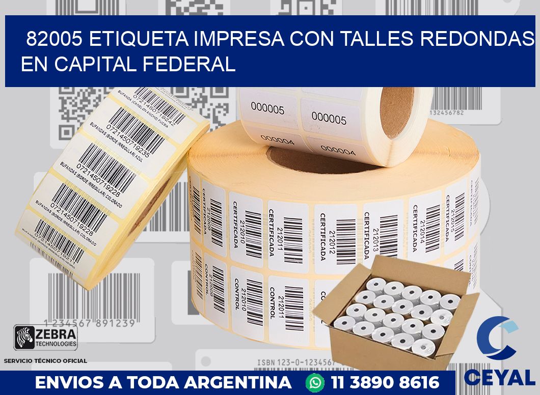 82005 ETIQUETA IMPRESA CON TALLES REDONDAS EN CAPITAL FEDERAL