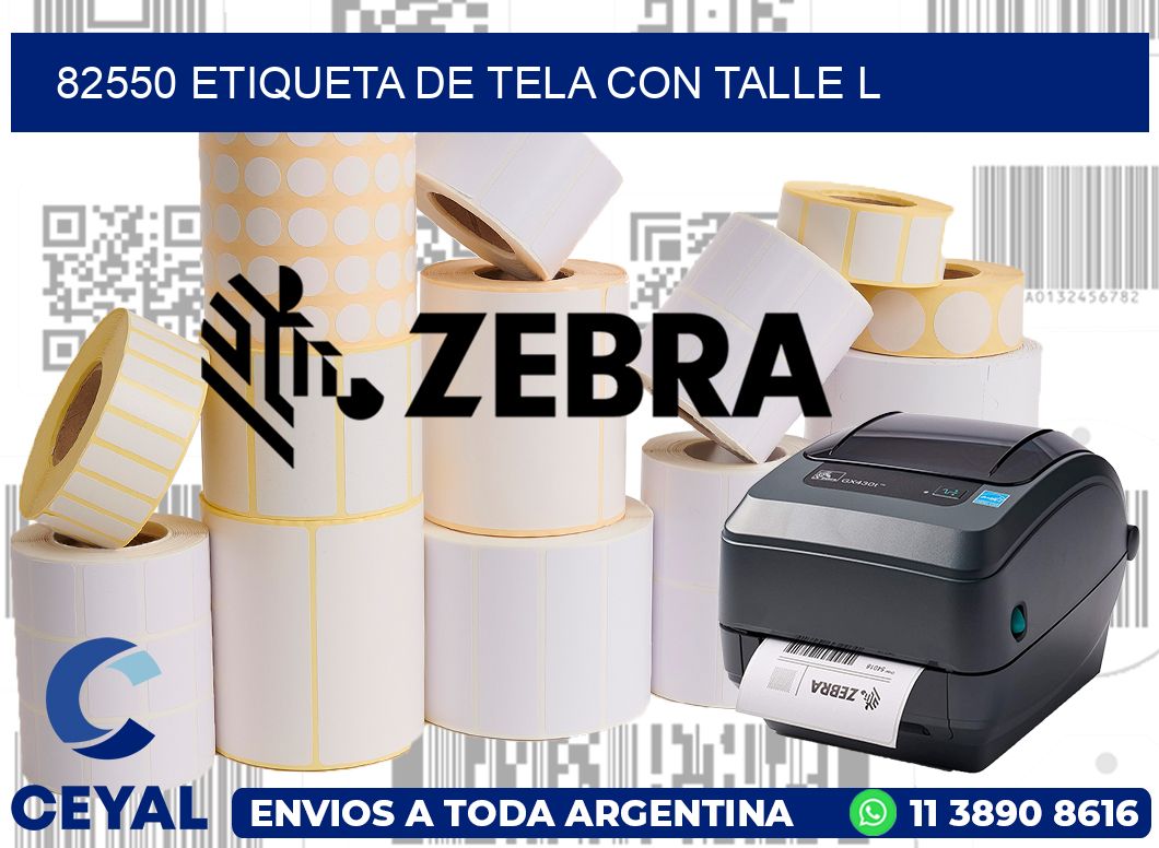 82550 ETIQUETA DE TELA CON TALLE L