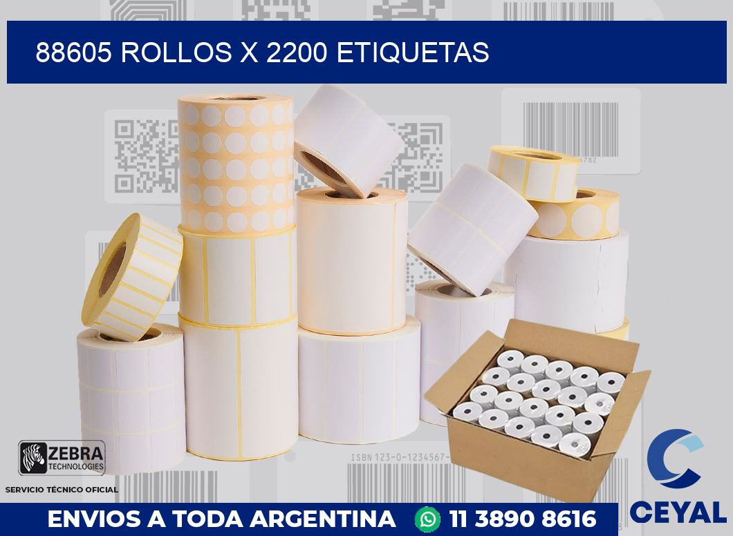 88605 Rollos x 2200 etiquetas