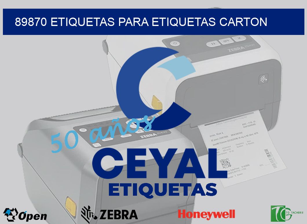 89870 ETIQUETAS PARA ETIQUETAS CARTON