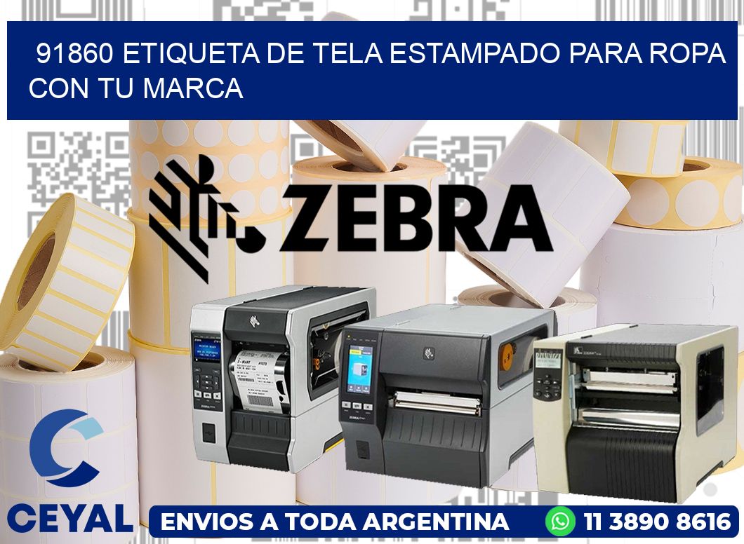 91860 ETIQUETA DE TELA ESTAMPADO PARA ROPA CON TU MARCA