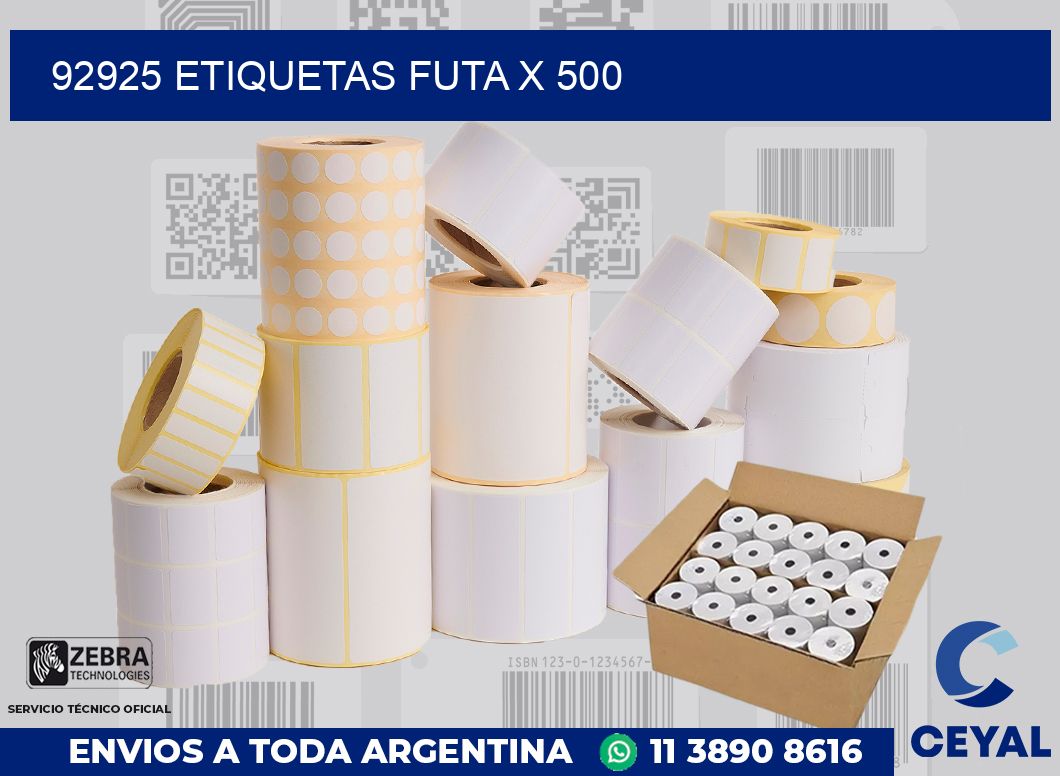 92925 etiquetas futa x 500