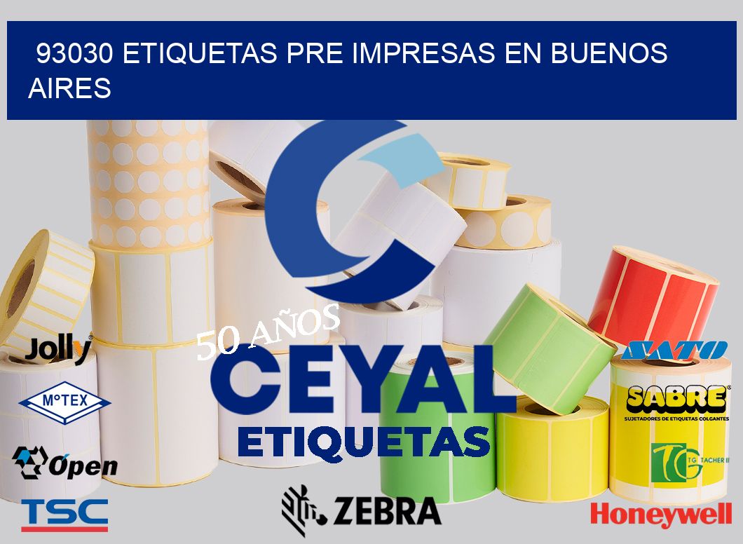 93030 ETIQUETAS PRE IMPRESAS EN BUENOS AIRES