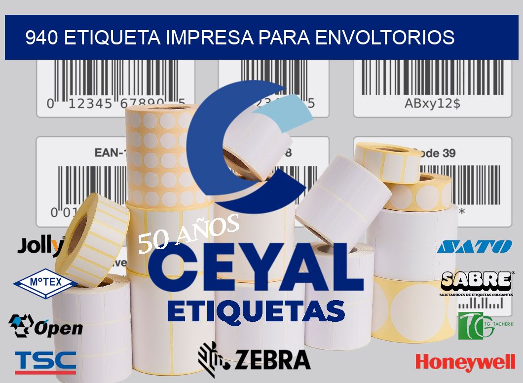 940 ETIQUETA IMPRESA PARA ENVOLTORIOS