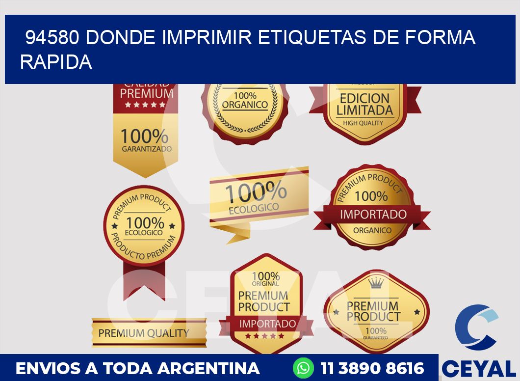 94580 DONDE IMPRIMIR ETIQUETAS DE FORMA RAPIDA