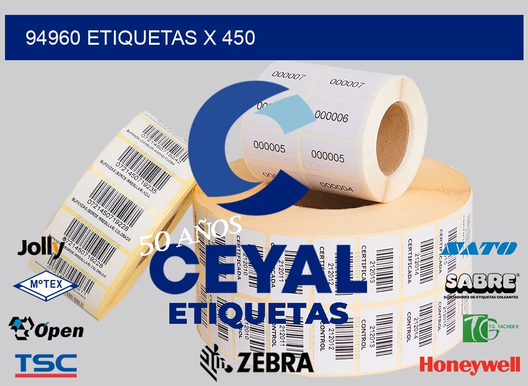 94960 Etiquetas x 450