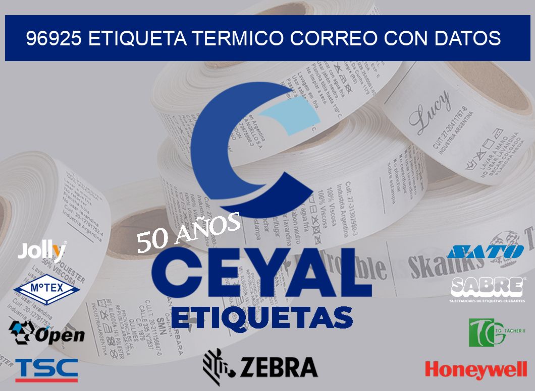 96925 ETIQUETA TERMICO CORREO CON DATOS