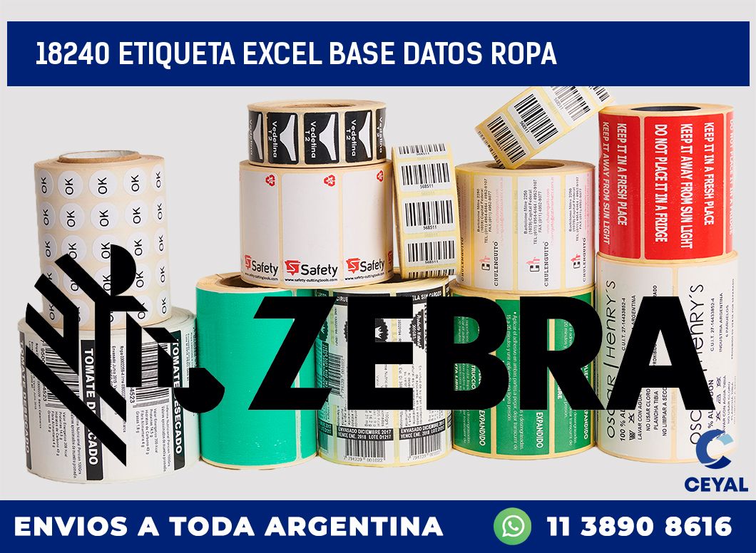 18240 etiqueta excel base datos ropa