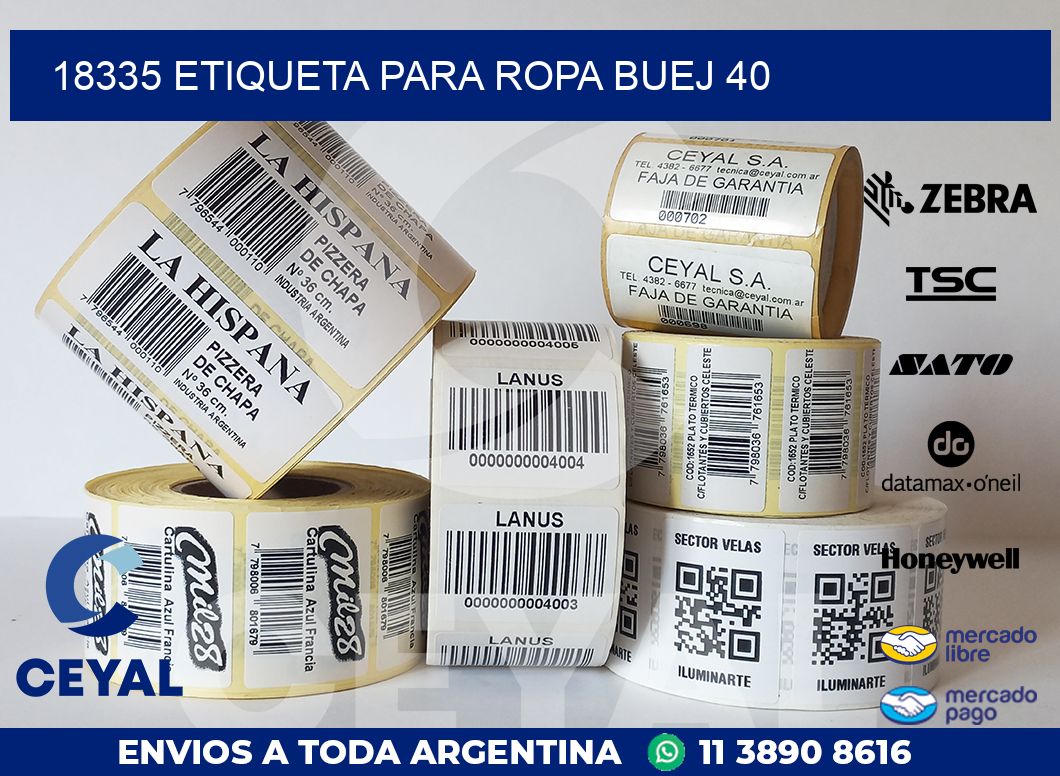 18335 ETIQUETA PARA ROPA BUEJ 40