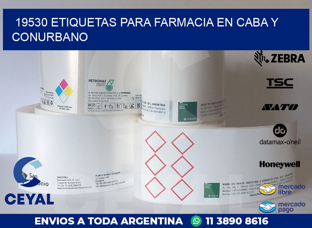 19530 ETIQUETAS PARA FARMACIA EN CABA Y CONURBANO