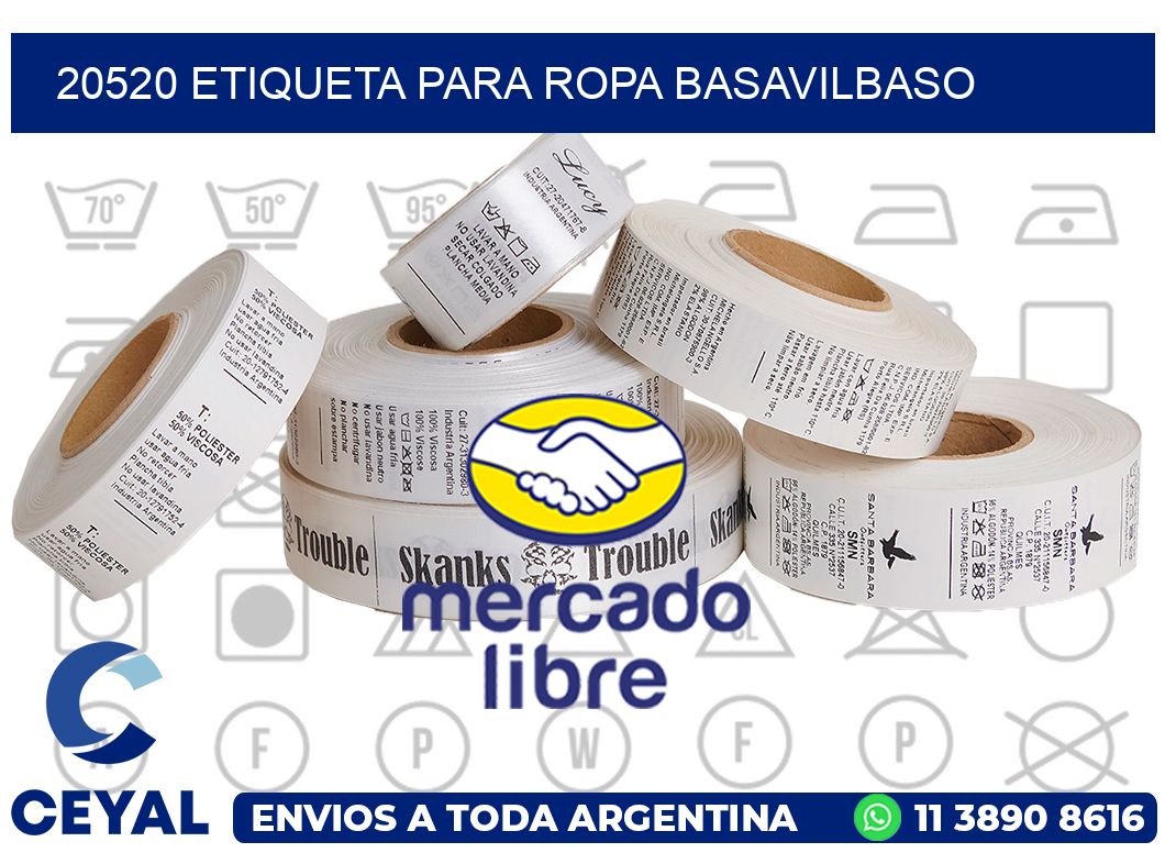 20520 ETIQUETA PARA ROPA BASAVILBASO