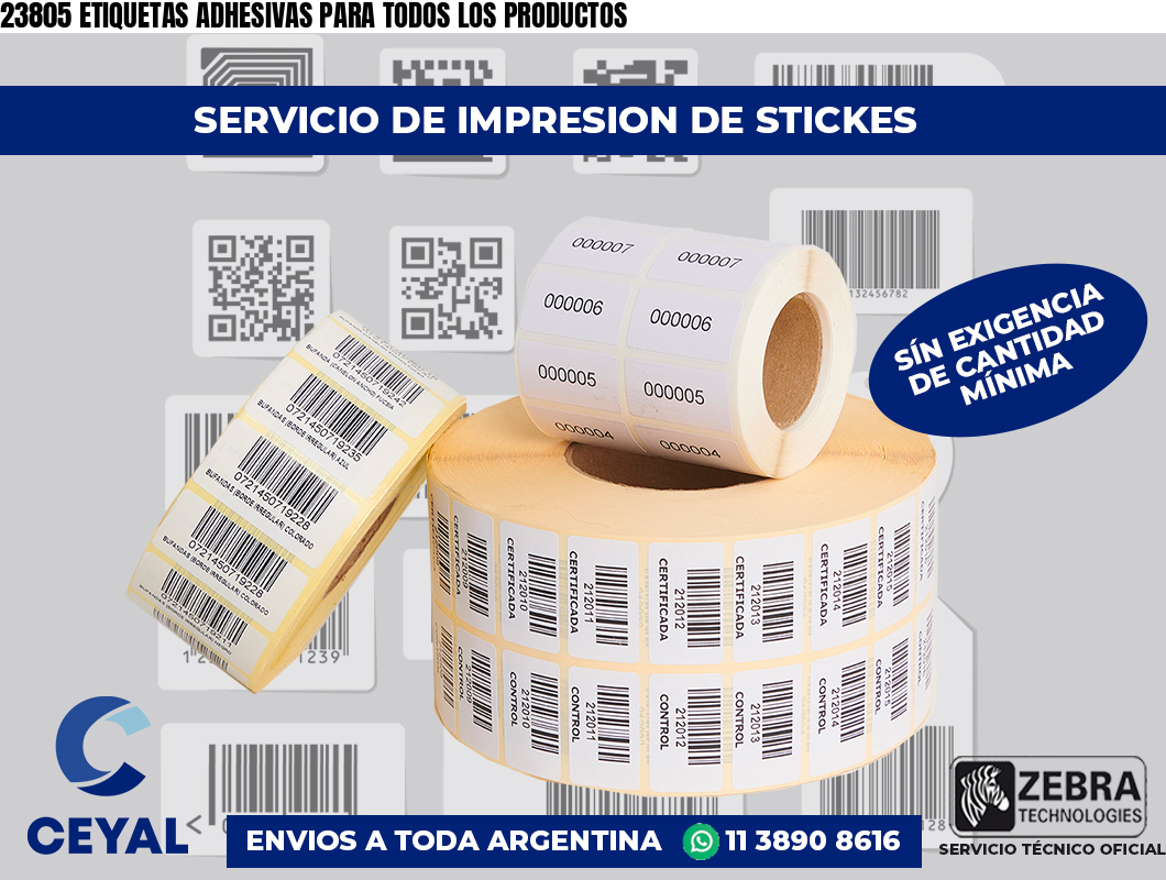 23805 ETIQUETAS ADHESIVAS PARA TODOS LOS PRODUCTOS