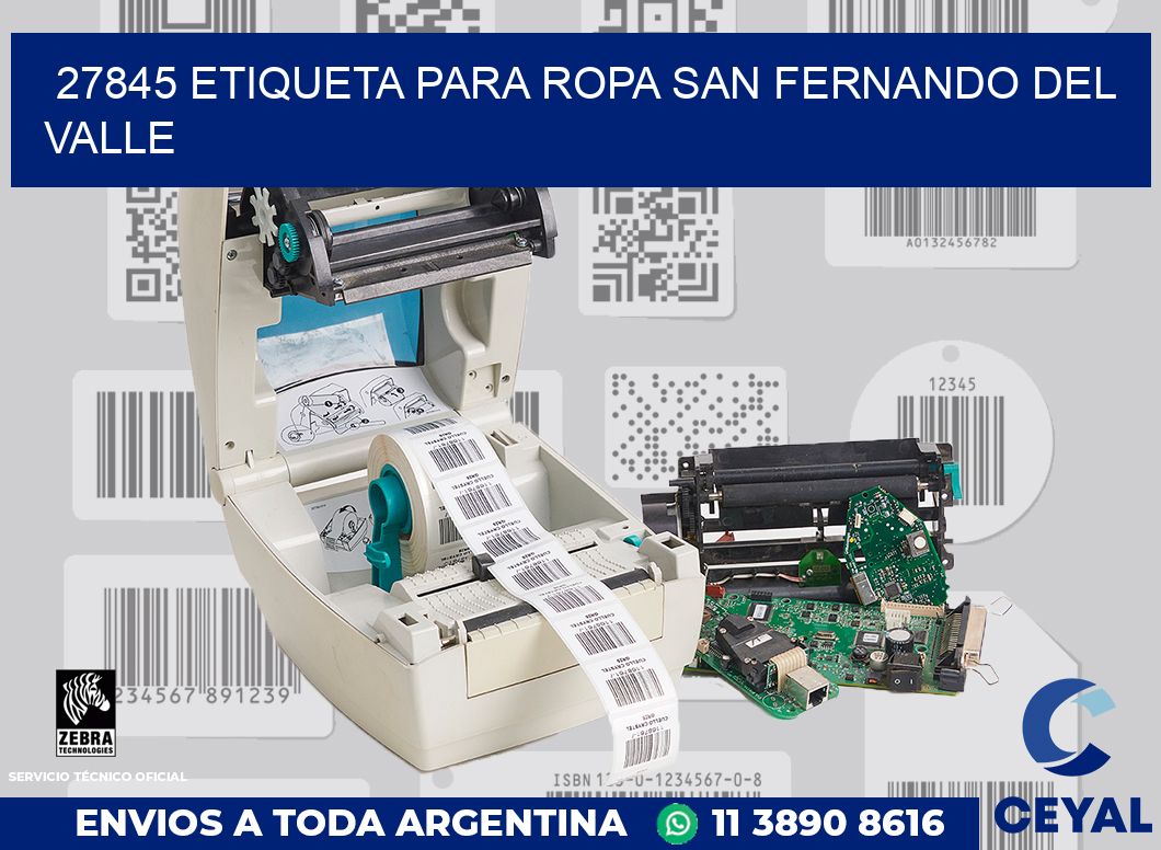 27845 ETIQUETA PARA ROPA SAN FERNANDO DEL VALLE