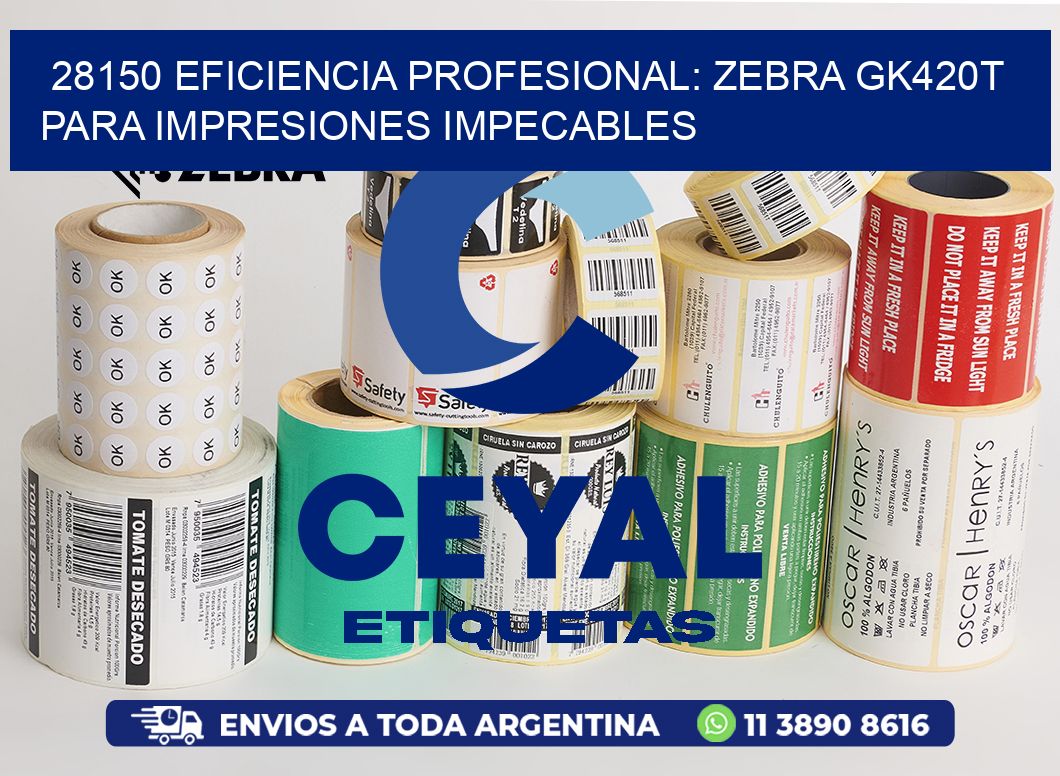28150 Eficiencia Profesional: Zebra GK420T para Impresiones Impecables