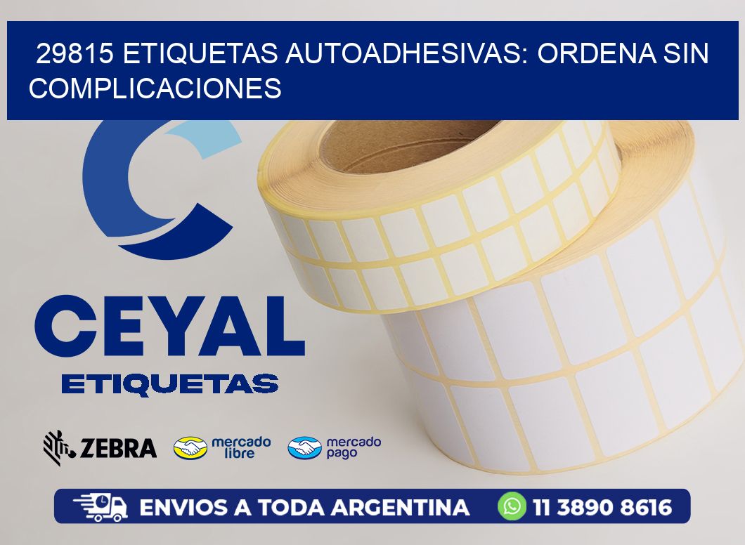 29815 Etiquetas Autoadhesivas: Ordena sin Complicaciones