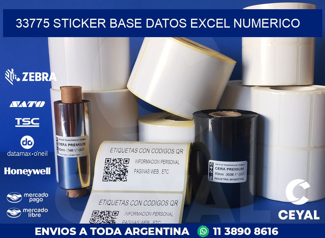33775 sticker base datos excel numerico