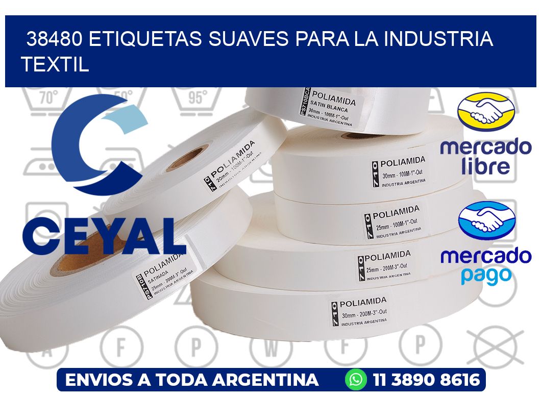 38480 ETIQUETAS SUAVES PARA LA INDUSTRIA TEXTIL