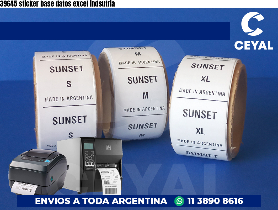 39645 sticker base datos excel indsutria