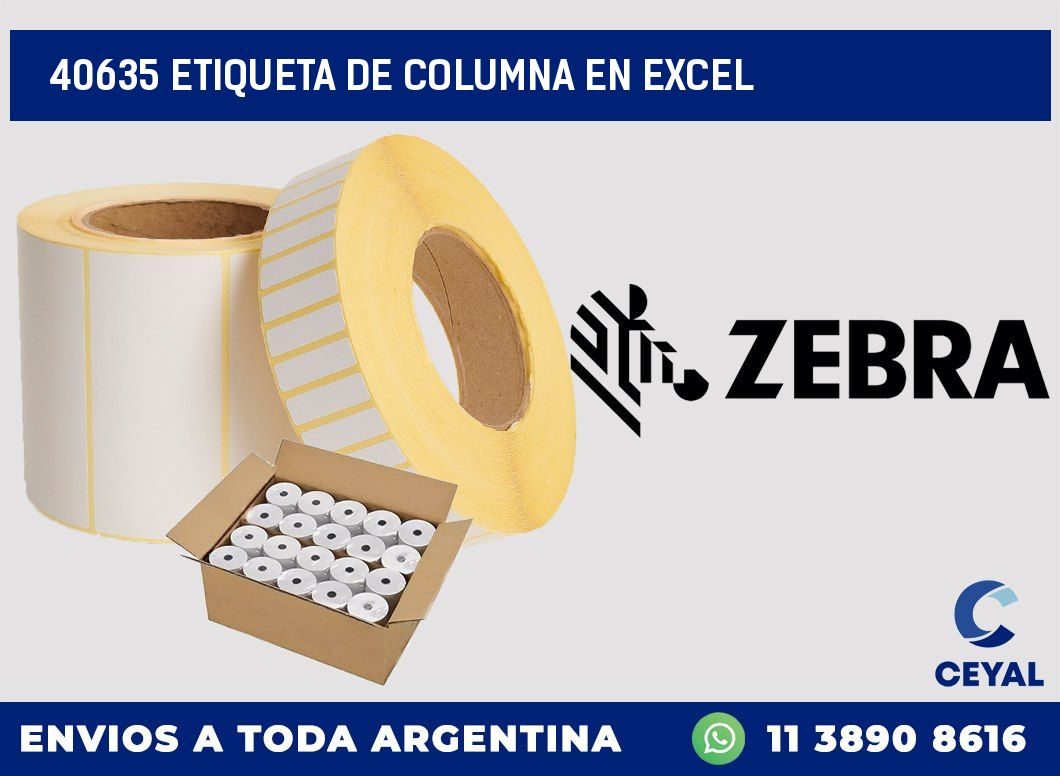 40635 Etiqueta de columna en Excel