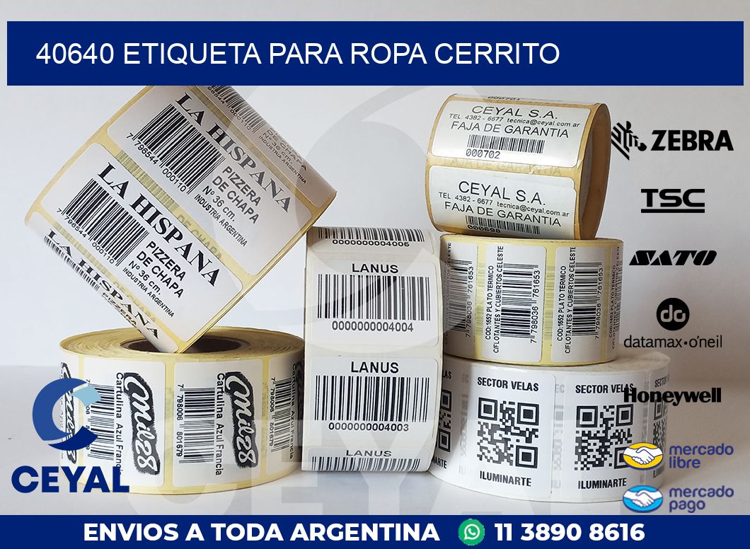 40640 ETIQUETA PARA ROPA CERRITO