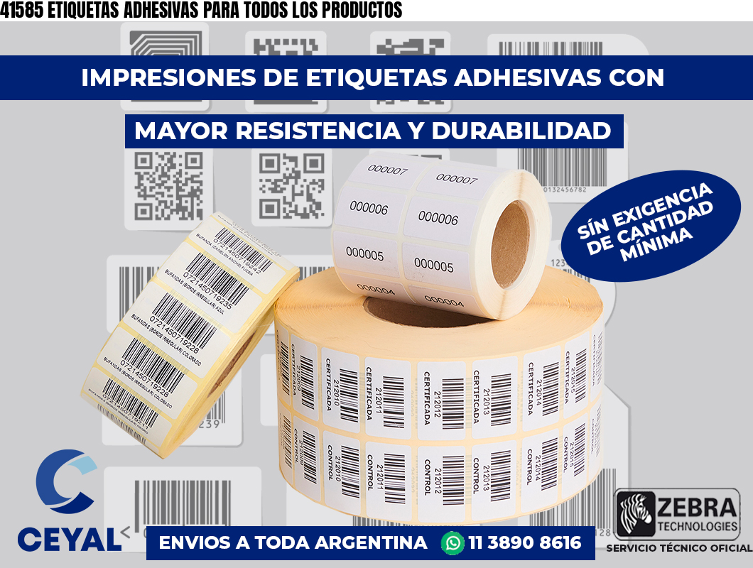 41585 ETIQUETAS ADHESIVAS PARA TODOS LOS PRODUCTOS
