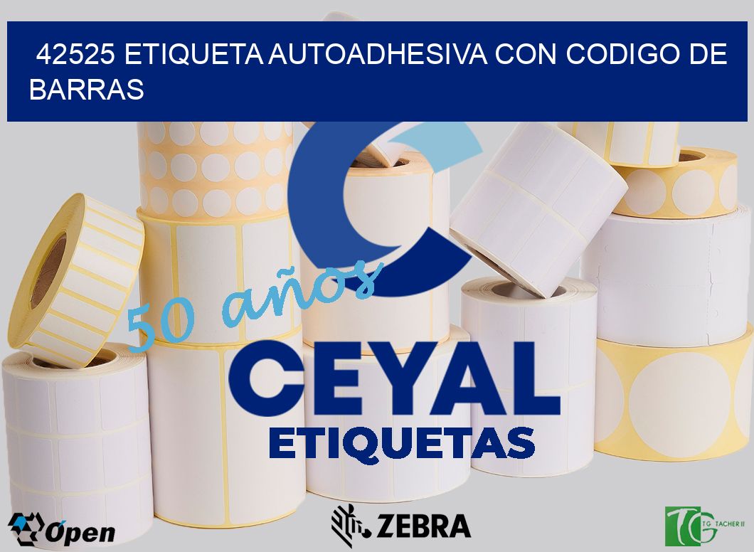 42525 ETIQUETA AUTOADHESIVA CON CODIGO DE BARRAS