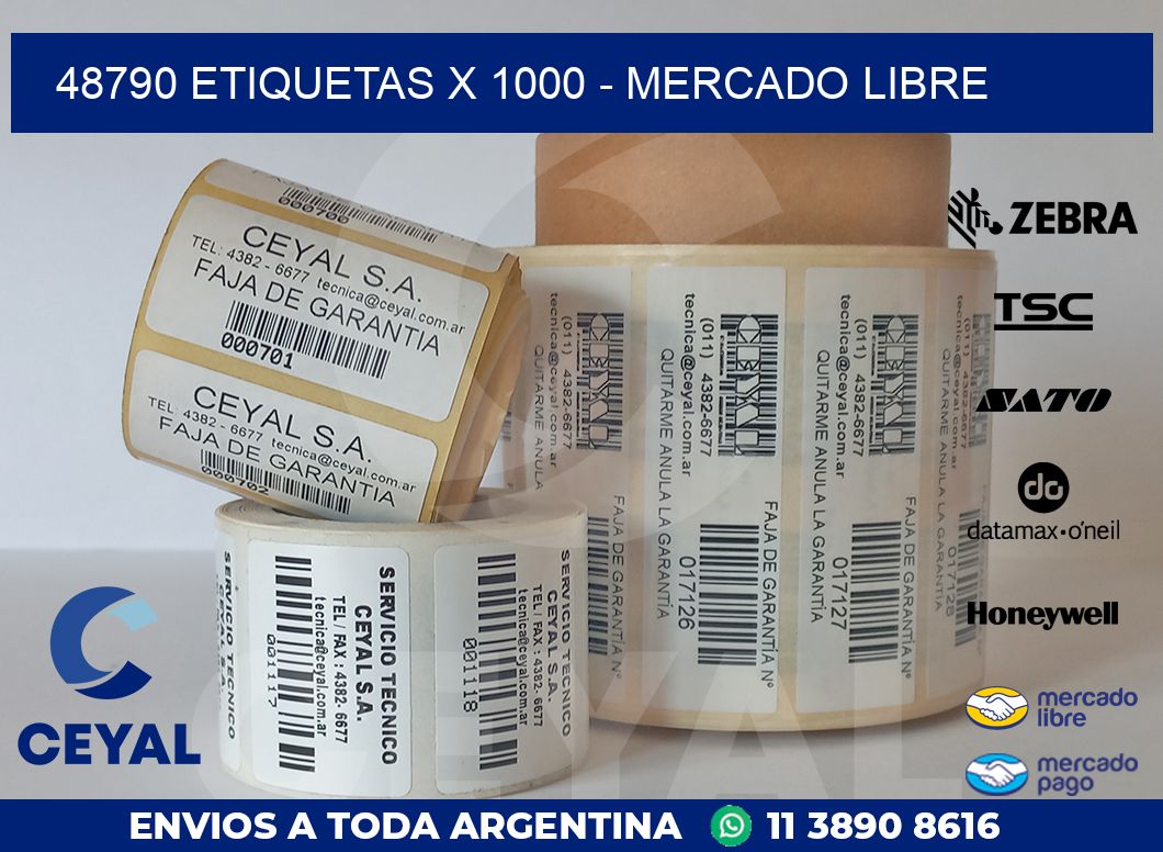 48790 ETIQUETAS X 1000 – MERCADO LIBRE
