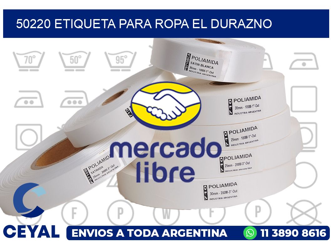 50220 ETIQUETA PARA ROPA EL DURAZNO