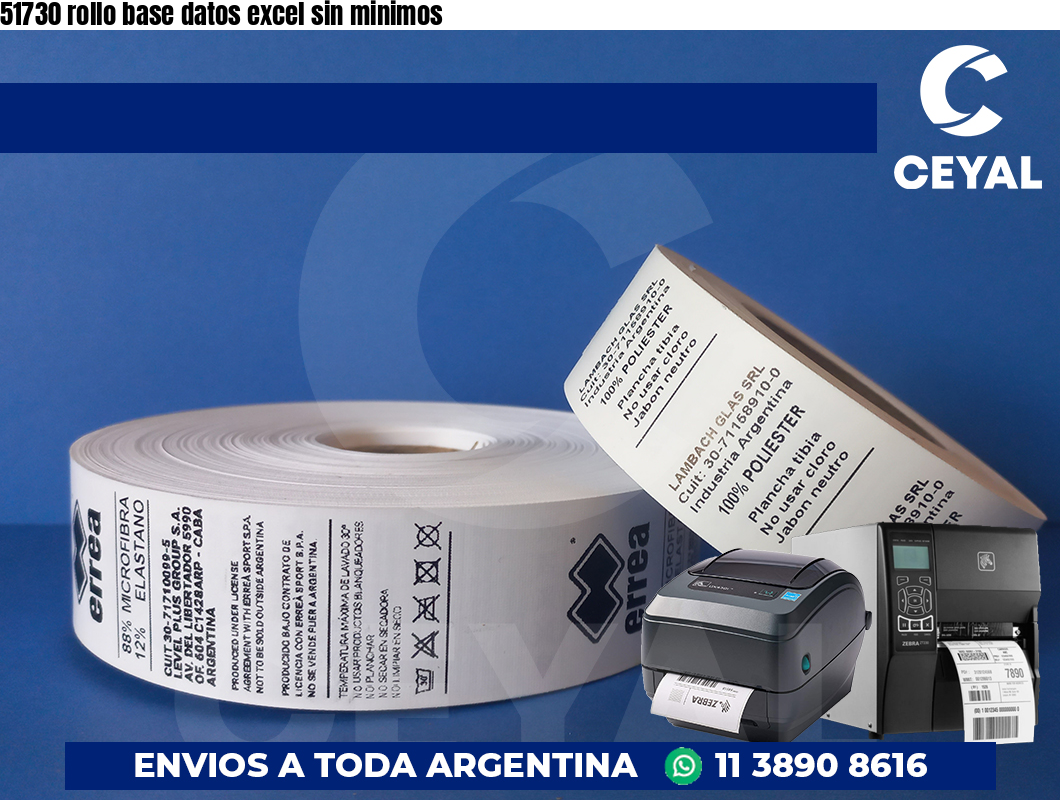 51730 rollo base datos excel sin minimos