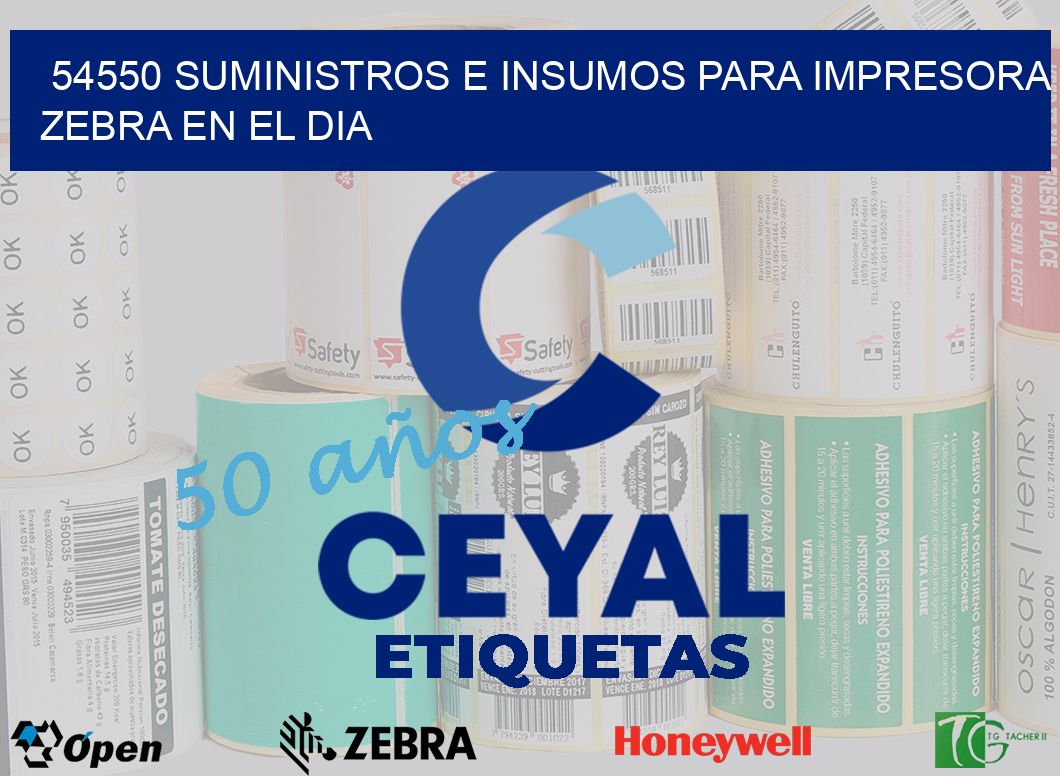 54550 SUMINISTROS E INSUMOS PARA IMPRESORA ZEBRA EN EL DIA