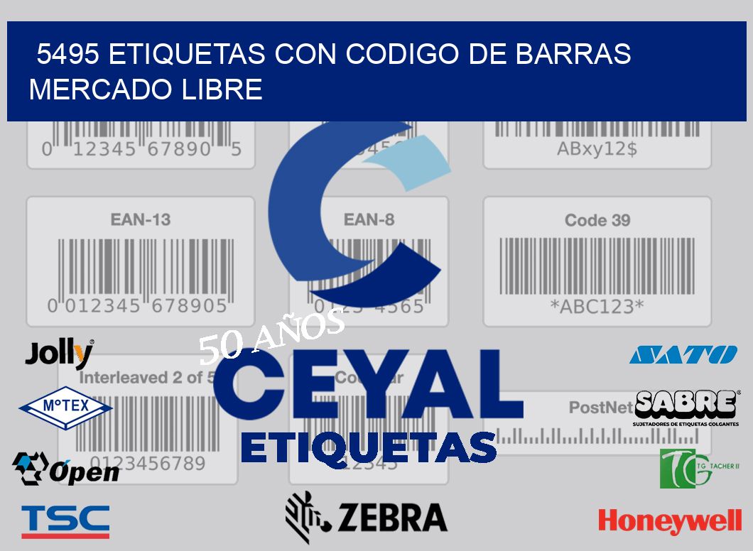 5495 ETIQUETAS CON CODIGO DE BARRAS MERCADO LIBRE