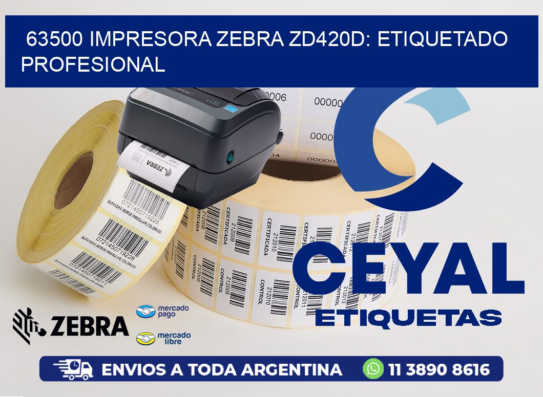 63500 Impresora Zebra ZD420D: Etiquetado Profesional