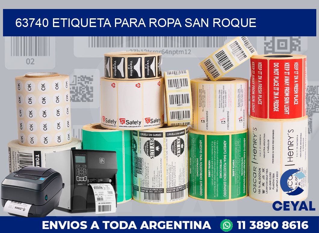 63740 ETIQUETA PARA ROPA SAN ROQUE