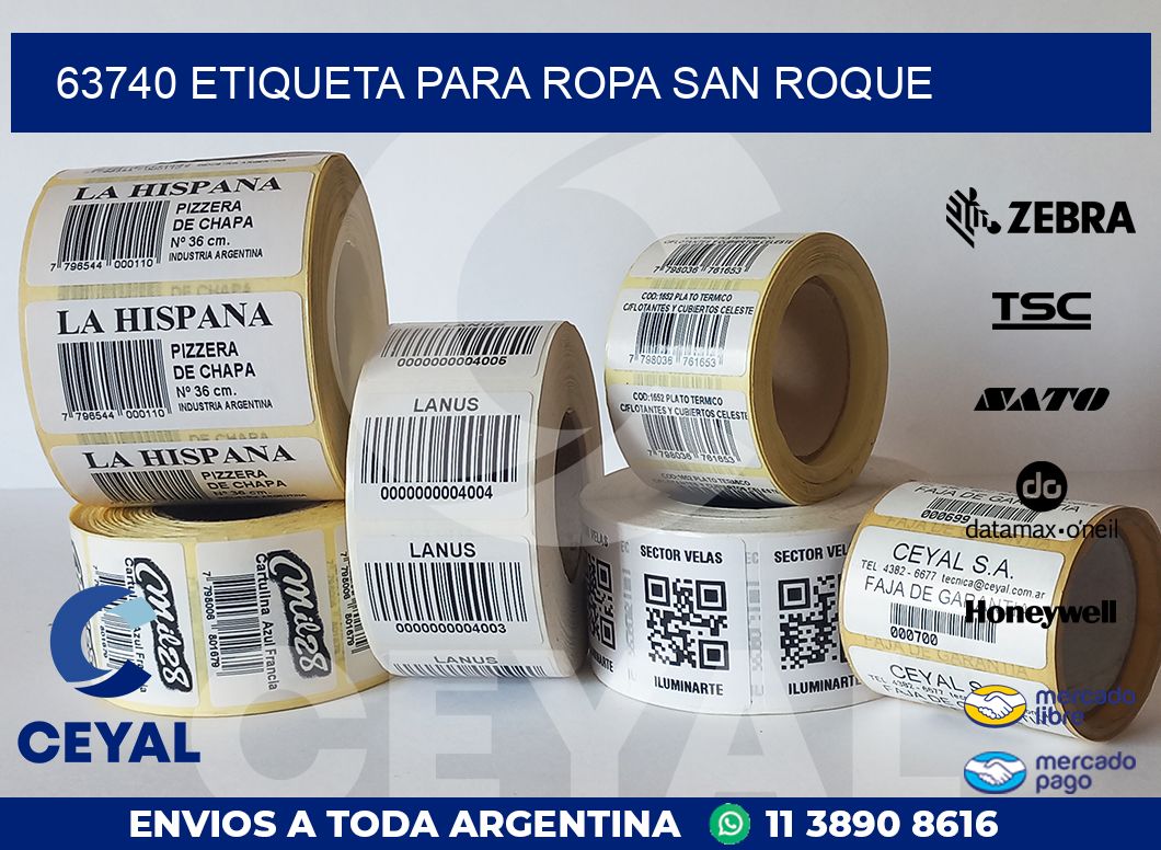 63740 ETIQUETA PARA ROPA SAN ROQUE