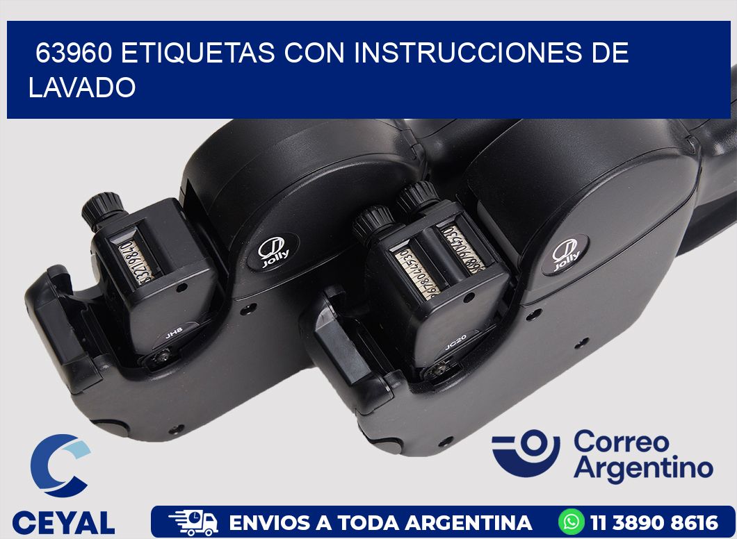 63960 ETIQUETAS CON INSTRUCCIONES DE LAVADO