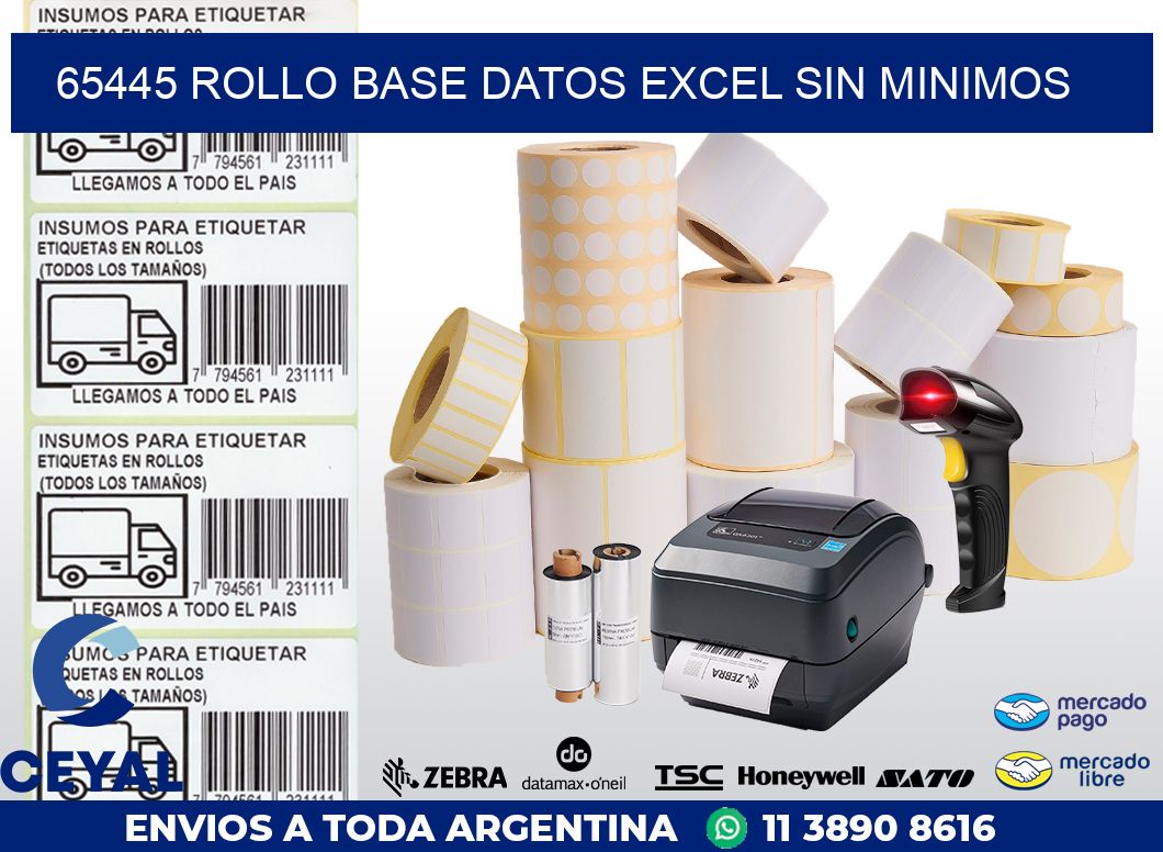 65445 rollo base datos excel sin minimos