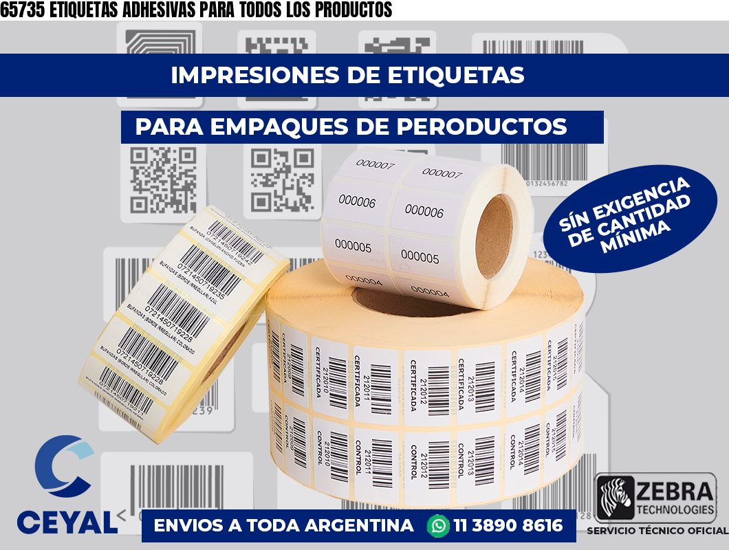 65735 ETIQUETAS ADHESIVAS PARA TODOS LOS PRODUCTOS