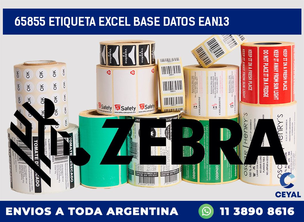 65855 etiqueta excel base datos ean13