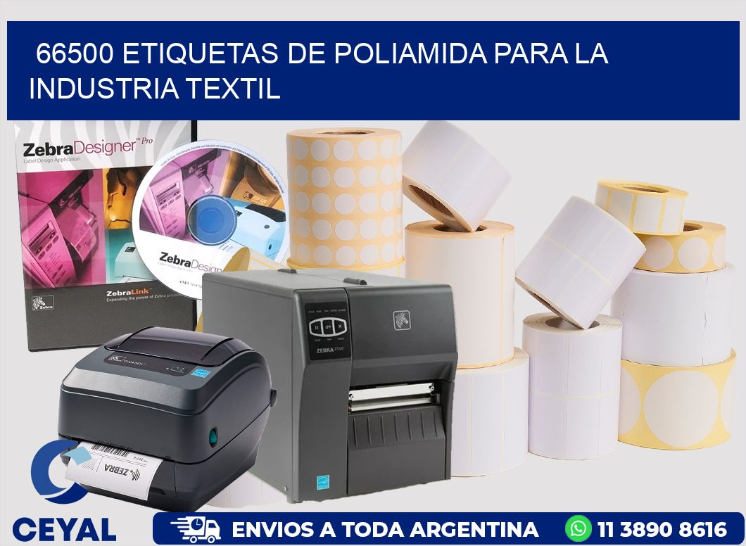 66500 ETIQUETAS DE POLIAMIDA PARA LA INDUSTRIA TEXTIL