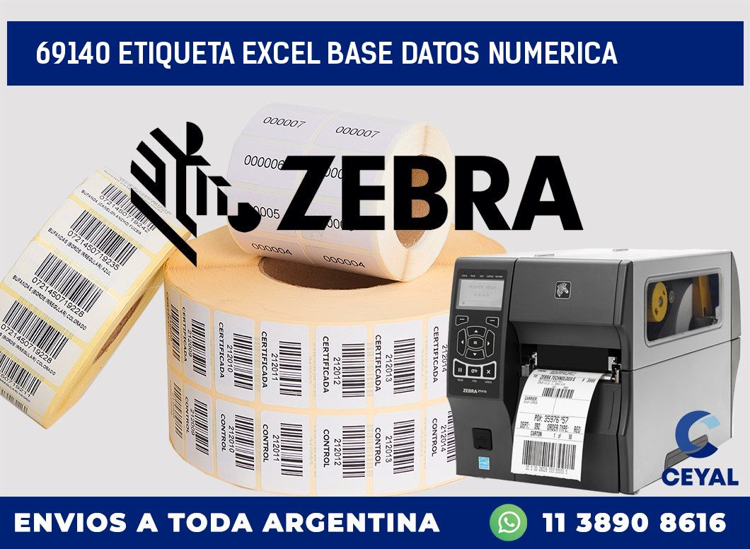 69140 etiqueta excel base datos numerica