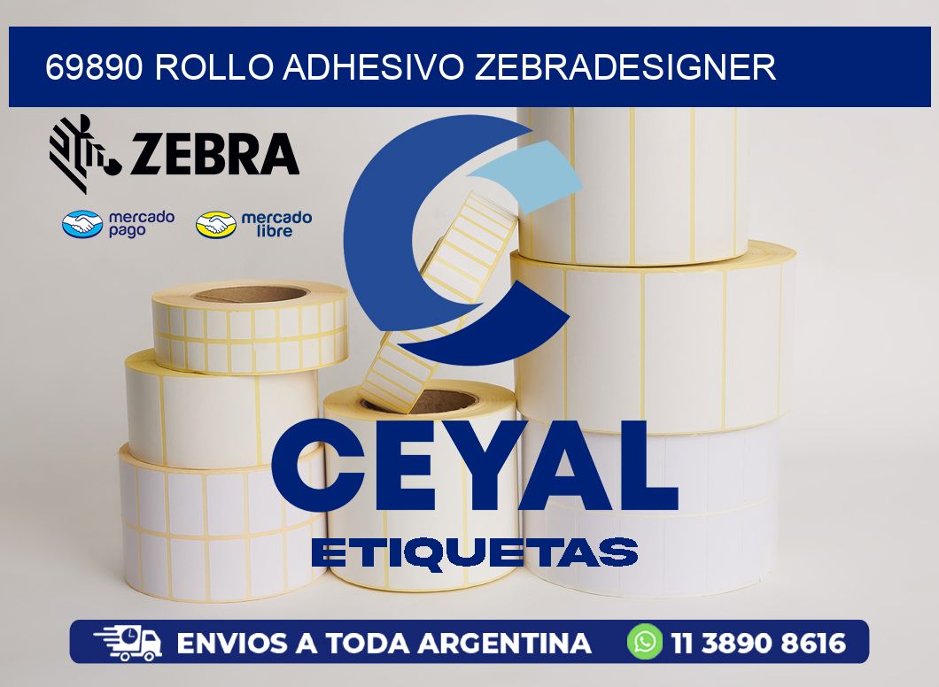 69890 ROLLO ADHESIVO ZEBRADESIGNER