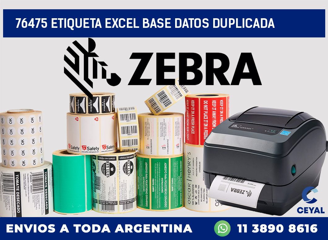 76475 etiqueta excel base datos duplicada