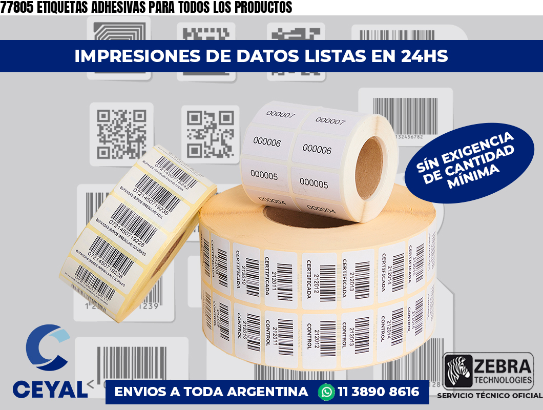 77805 ETIQUETAS ADHESIVAS PARA TODOS LOS PRODUCTOS
