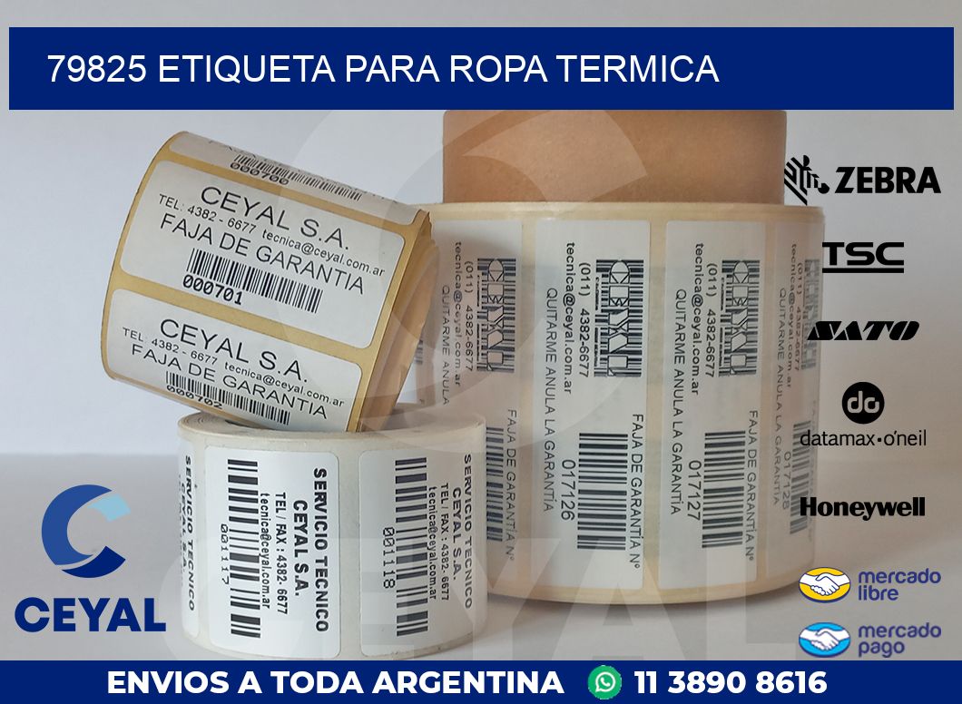 79825 ETIQUETA PARA ROPA TERMICA