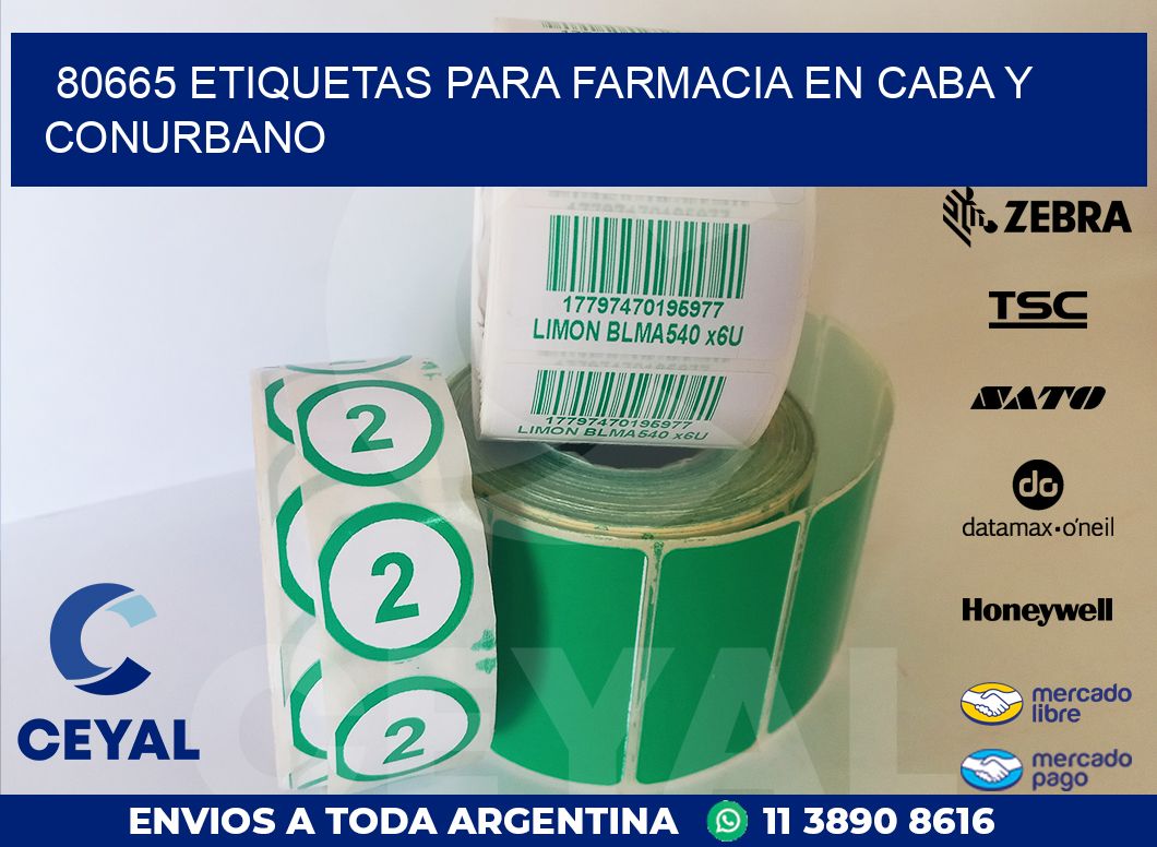 80665 ETIQUETAS PARA FARMACIA EN CABA Y CONURBANO